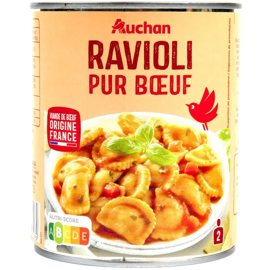 Ravioli pur boeuf viande bovine origine France