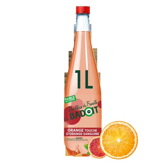 Eau gazeuse Bulles de fruits orange sanguine orange aromatisée