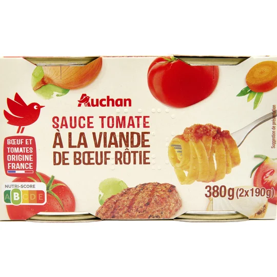 Sauce tomate à la viande de boeuf rôtie origine France