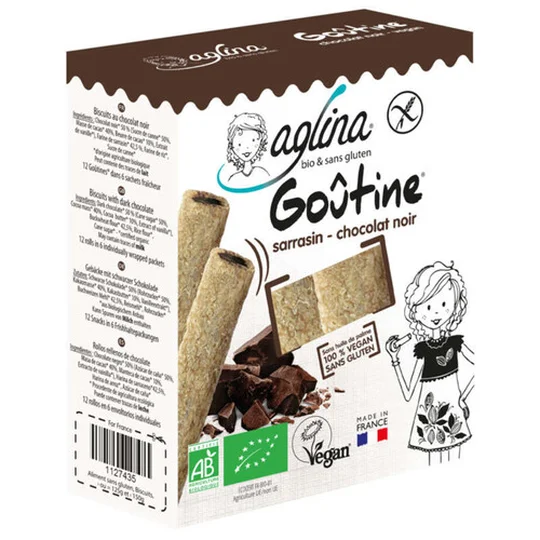 Aglina Biscuits Sarrasin Fourrés Chocolat Noir Bio Sans Gluten