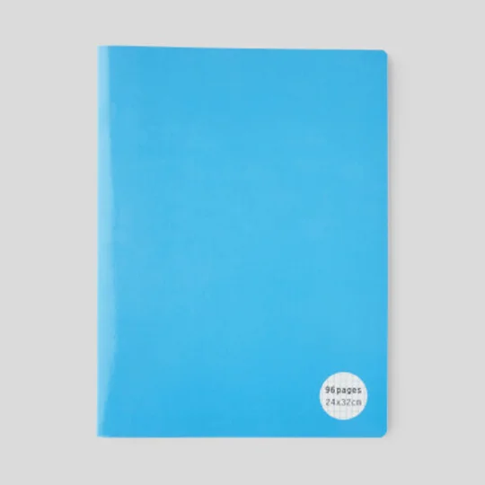 Monoprix Maison Cahier Bleu 96 Pages Petits Carreaux Couverture Carte 24X32Cm