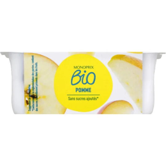 Compote de pomme sans sucres ajoutés bio