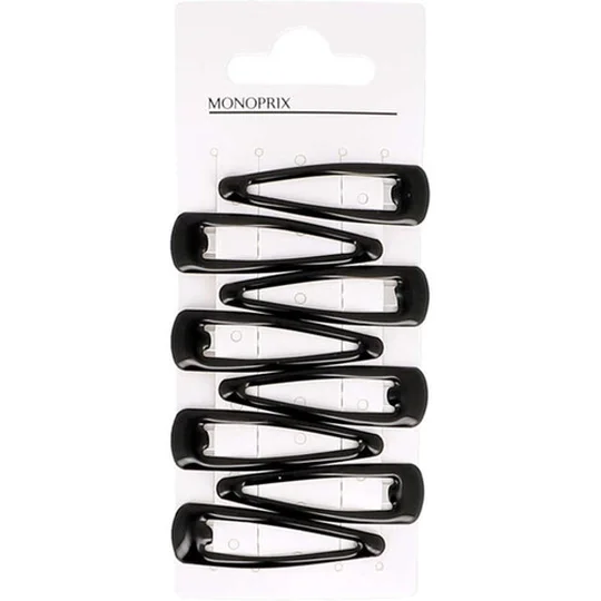 8 Barrettes clic clac, 5cm