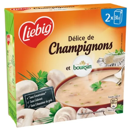 Soupe champignon et boursin