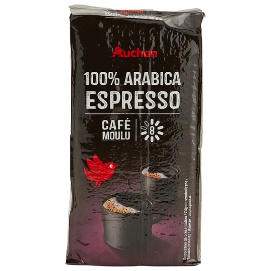 Café moulu espresso intensité 8 100% arabica