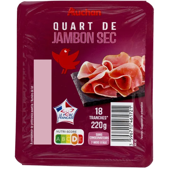 Quart de jambon sec sans conservateur 7 mois d'âge