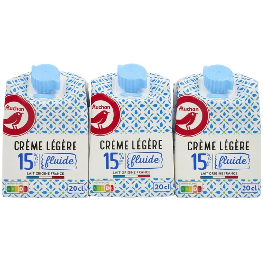Crème fluide légère 15% MG UHT