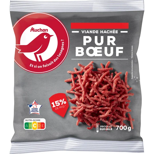 Viande hachée 100% pur boeuf 15% MG
