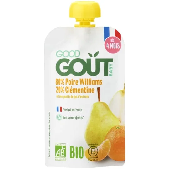 Déssert bébé dès 4 mois, poire Williams Clémentine Bio