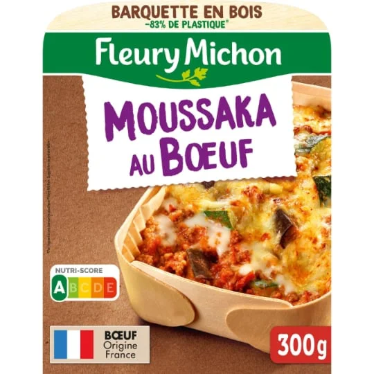 Plat cuisiné moussaka boeuf et aubergines