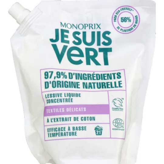 Lessive liquide concentrée pour textiles délicats