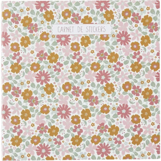 Maison carnet de stickers motif fleurs x1