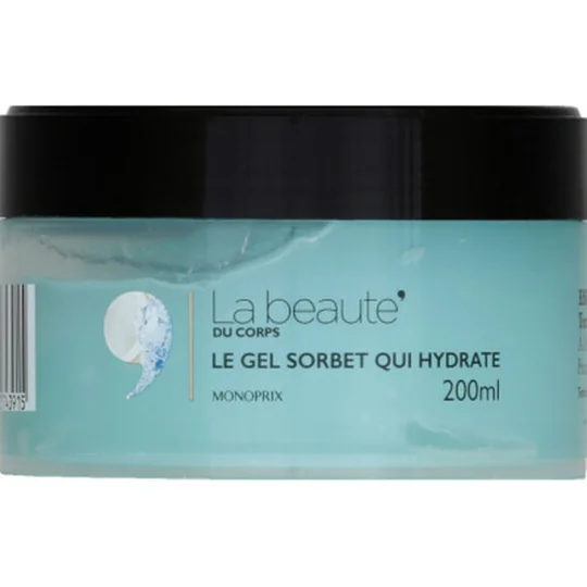 Le gel sorbet hydratation