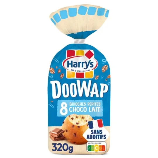 Brioches doowap sans additifs aux pépites de chocolat au lait