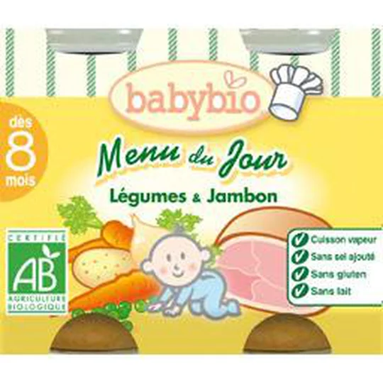 Petits pots Bio Légumes jambon - 8mois