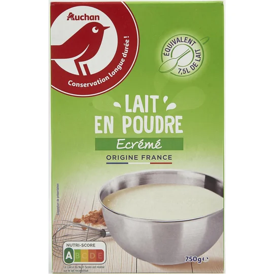 Lait en poudre écrémé origine France