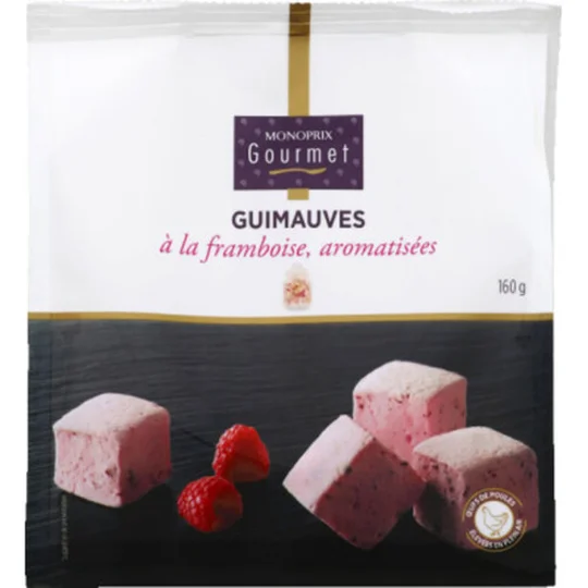 Guimauves à la framboise, aromatisées