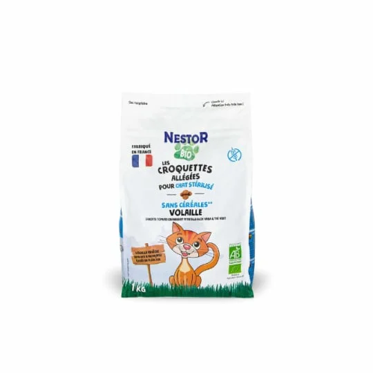 Croquettes pour chat sans céréale volaille Bio