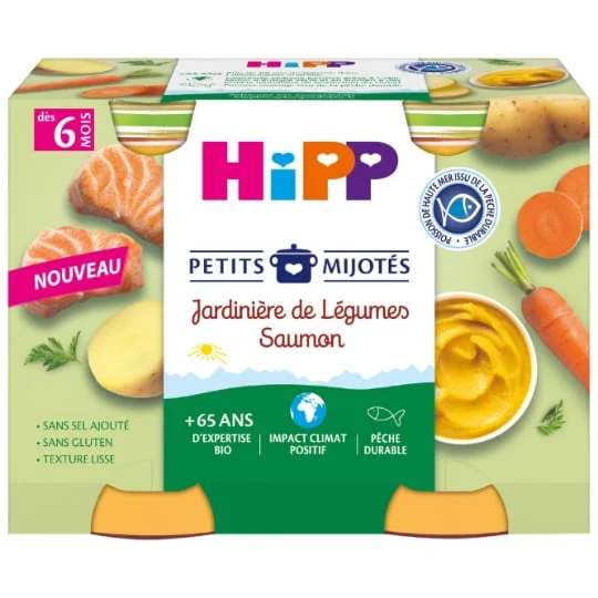 Petits mijotés - Jardinière de légumes saumon, dès 6 mois