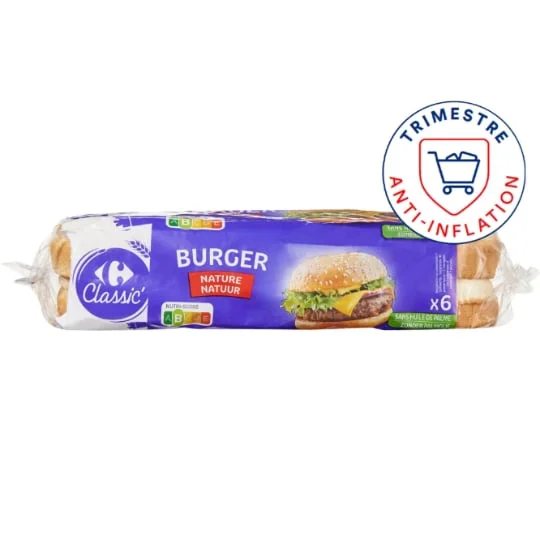 Pains spéciaux Burger nature