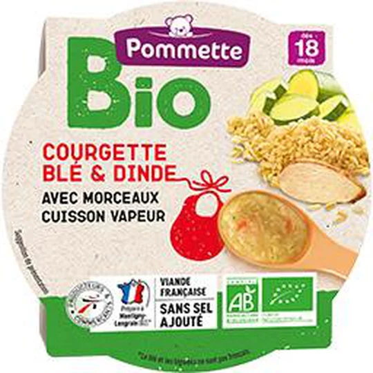 Courgette blé & dinde BIO, dès 18 mois
