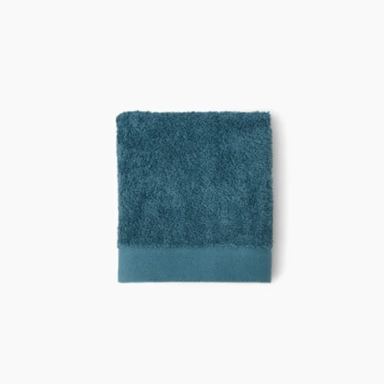 Monoprix Maison Serviette De Toilette, Couleur Tempête, Coton Bio