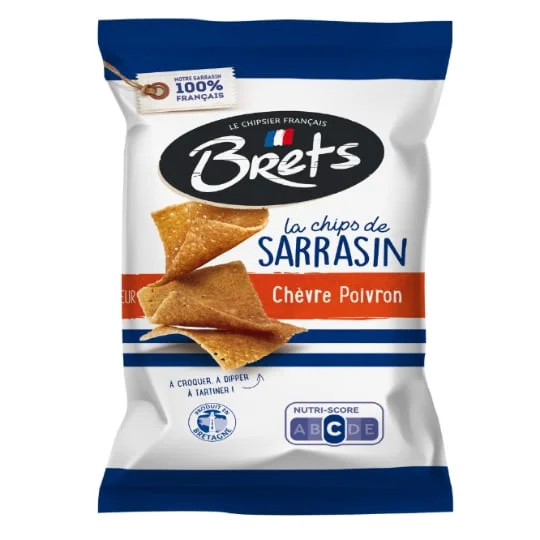 Chips sarrasin chèvre poivron