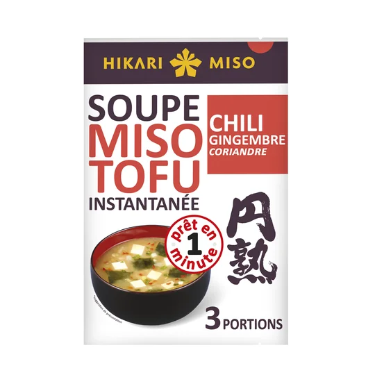 Soupe Miso Tofu Miso Chili Gingembre Coriandre