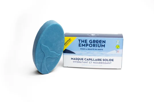Masque capillaire solide hydratant et nourrissant à la fleur de tiaré