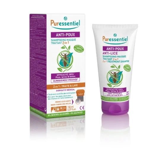 Shampoing anti-poux traitant + peigne