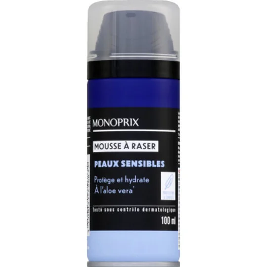 Mousse à raser peaux sensibles