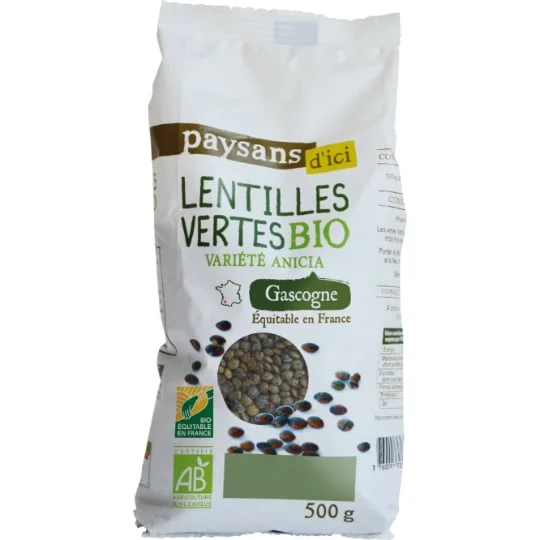 Lentilles vertes Anicia Bio Gascogne