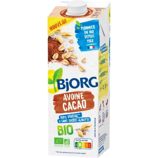 Boisson végétale Bio vegetal avoine cacao