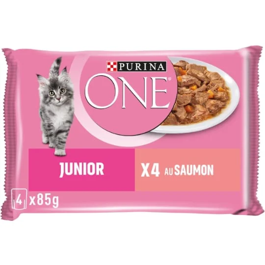 Pâtée pour chat junior au saumon de 1 à 12 mois