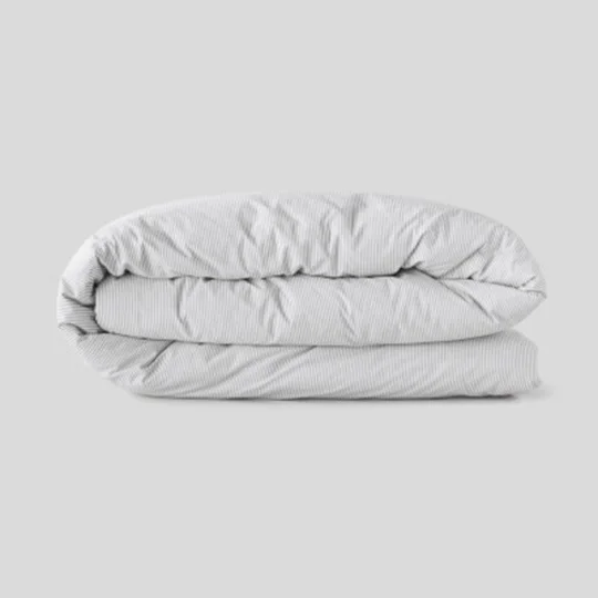 Housse de couette tissé teint rayée, 220x240cm, percale de coton