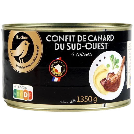 Confit de canard du Sud-Ouest 4 cuisses IGP