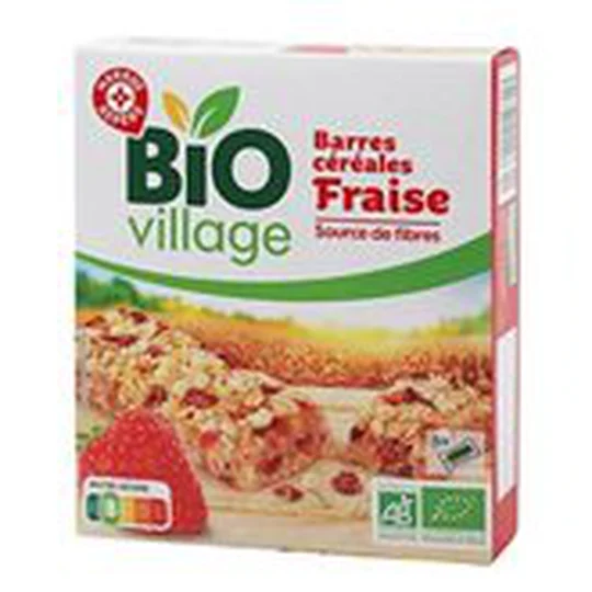 Barres céréales Bio Fraise x6
