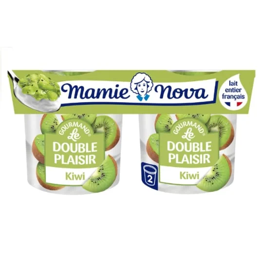 Yaourt aux fruits double plaisir kiwi
