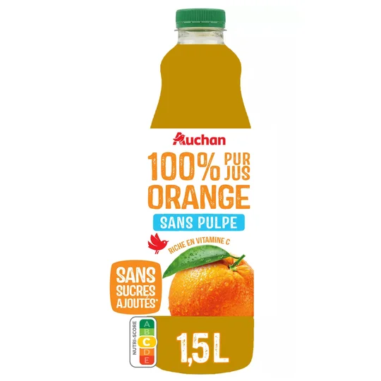 Pur jus d'orange sans pulpe