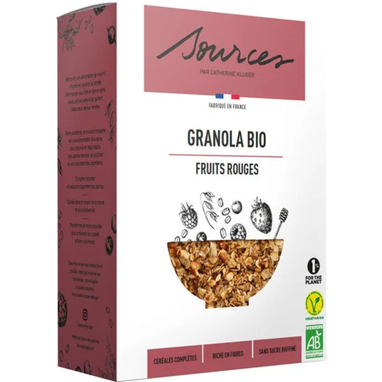Granola bio fruits rouges - boite