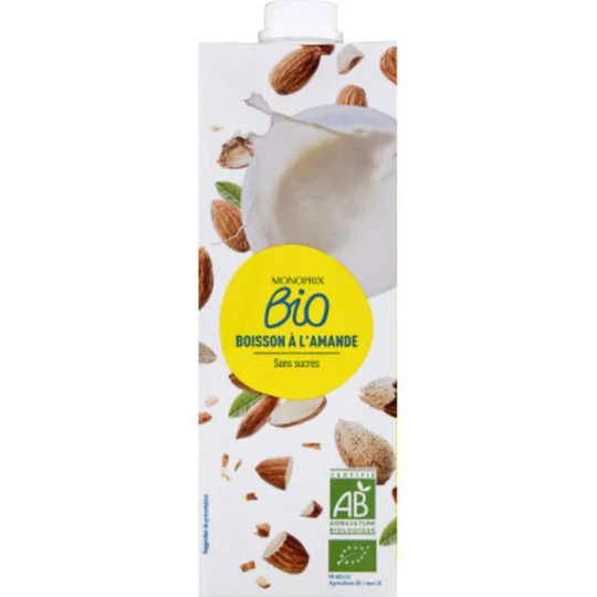 Boisson à l'amande sans sucres bio