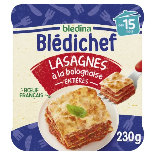 Plat bébé dès 15 mois, lasagne à la bolognaise