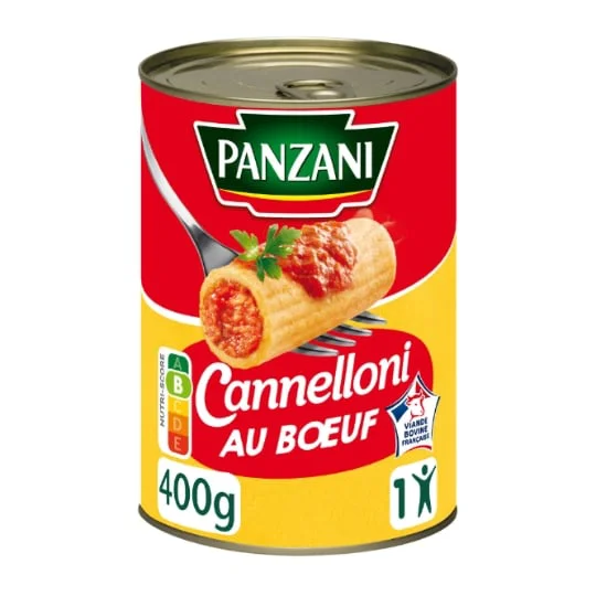 Plat cuisiné cannelloni pur boeuf