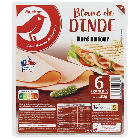 Blanc de dinde doré au four