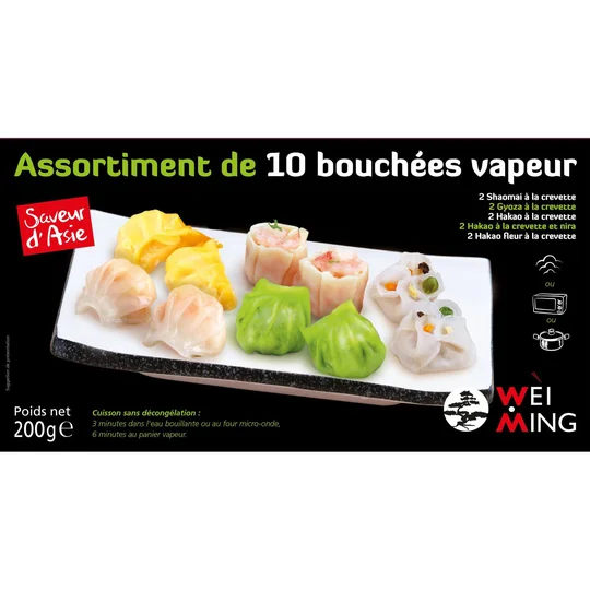 Assortiment bouchées vapeur