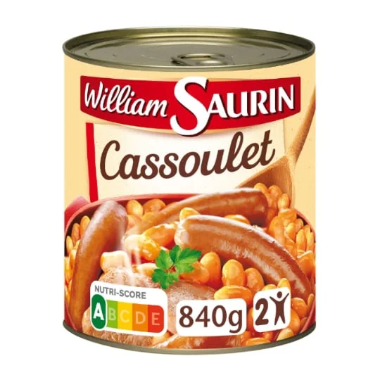 Plat cuisiné cassoulet mitonné