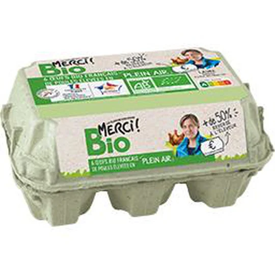 Oeufs français de poules élevées en plein air BIO
