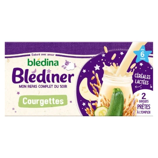 Lait céréales bébé Courgette soir - dès 6 mois