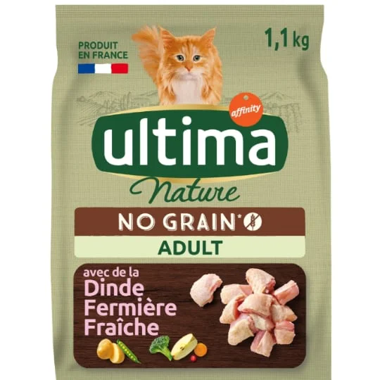 Croquettes pour chat sans céréales à la dinde