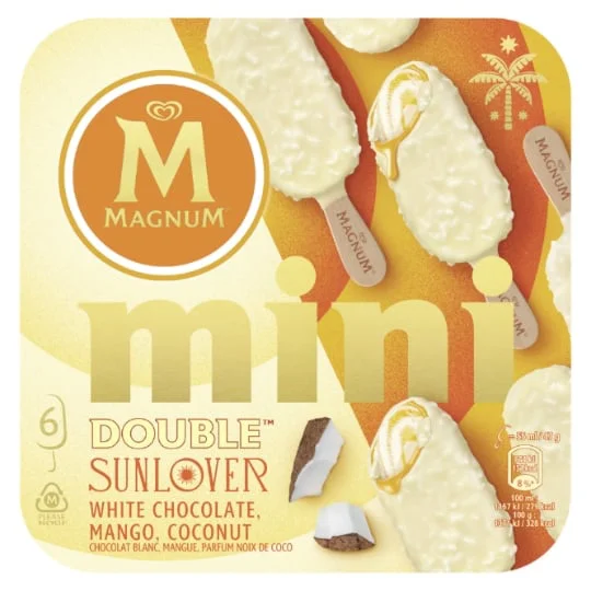 Glace Mini Bâtonnet Double Sunlover Chocolat Blanc Mangue Coco